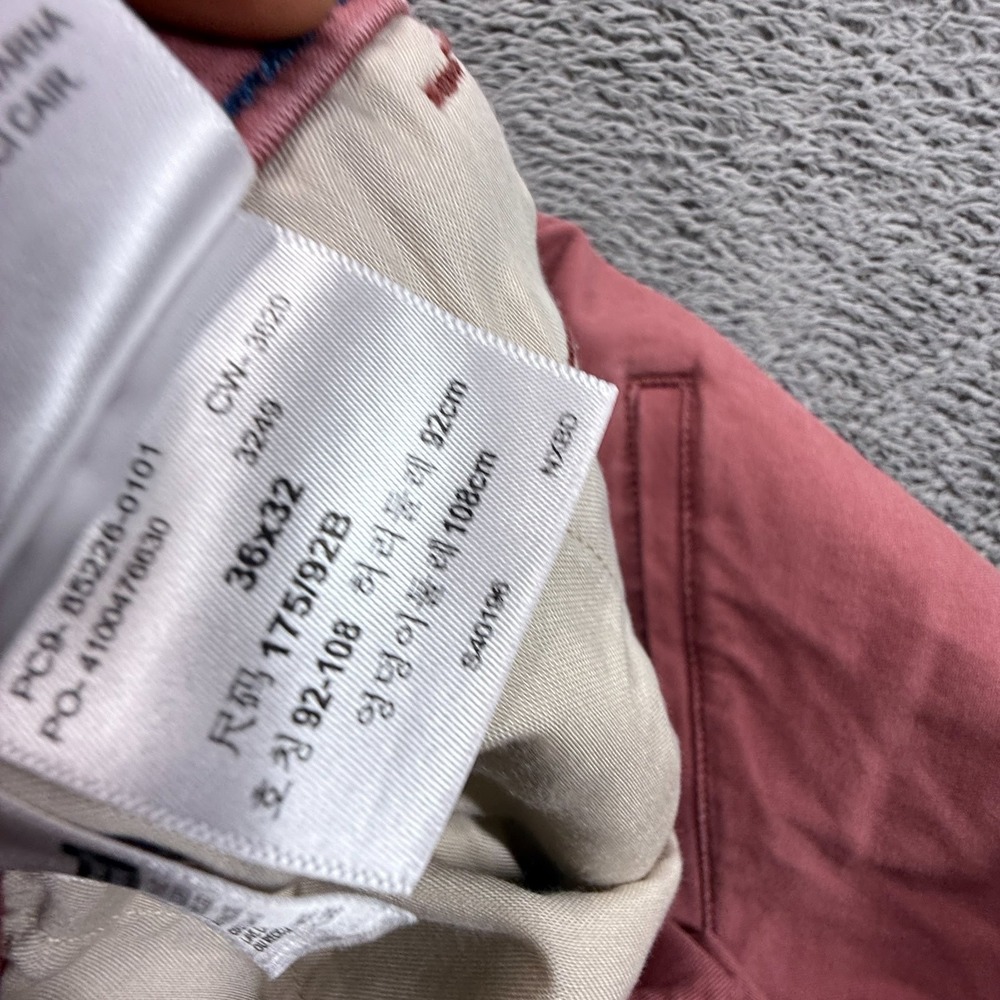 Levi's XX Chino Standard Taper Pants Mens 36x32 Mauve Pink Stretch Cotton - Picture 5 of 10
